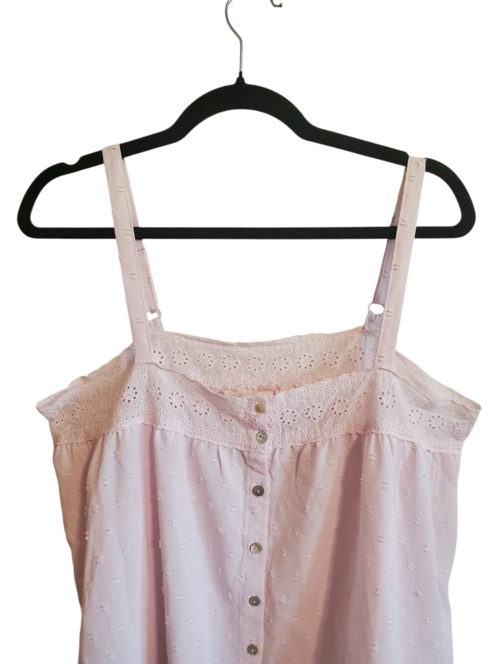 Laura Ashley Y2K Front Button Lace Eyelet Cami Top XL - Picture 3 of 15